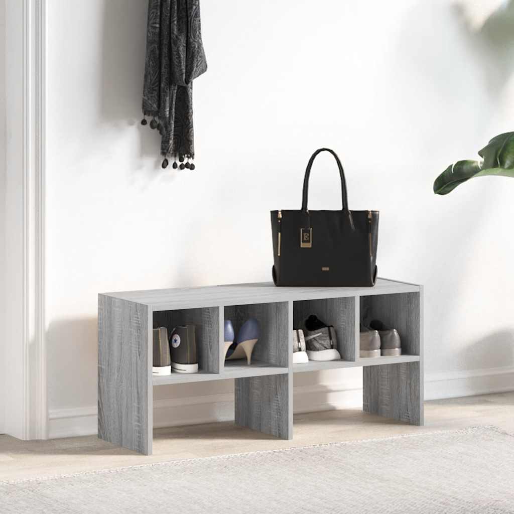 Scarpiera Impilabile Grigio Sonoma 89,5x30x40 cm | homemem39