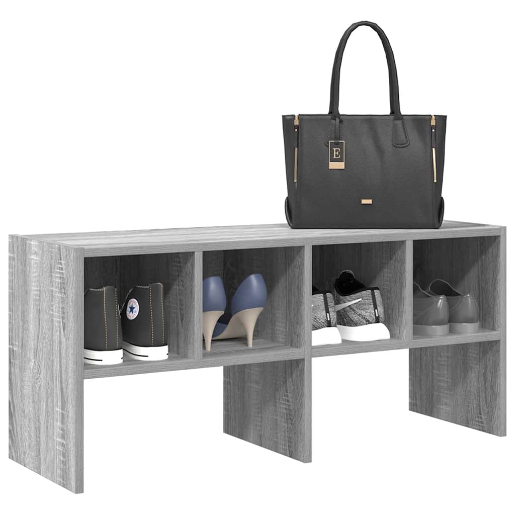 Scarpiera Impilabile Grigio Sonoma 89,5x30x40 cm | homemem39