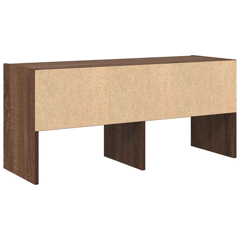 Scarpiera Impilabile Rovere Marrone 89,5x30x40 cm | homemem39