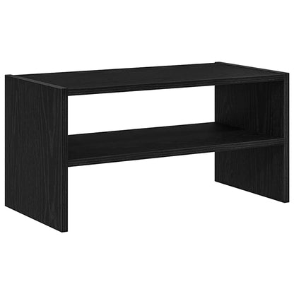 Scarpiera Impilabile Rovere Nero 60x30x30,5 cm