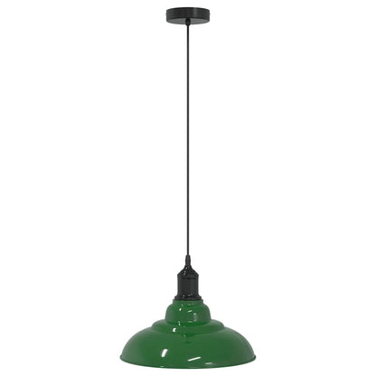 Lampada a Sospensione Regolabile E27 Verde Lucido Ø31cm Metallo