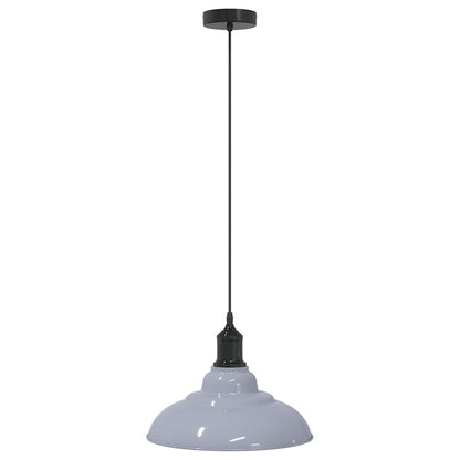 Lampada Sospensione Regolabile E27 Grigio Lucido Ø31 cm Metallo