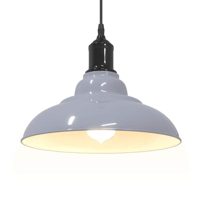 Lampada Sospensione Regolabile E27 Grigio Lucido Ø31 cm Metallo