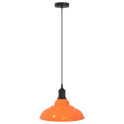 Lampada Sospensione Regolabile E27 Arancio Lucido Ø31cm Metallo