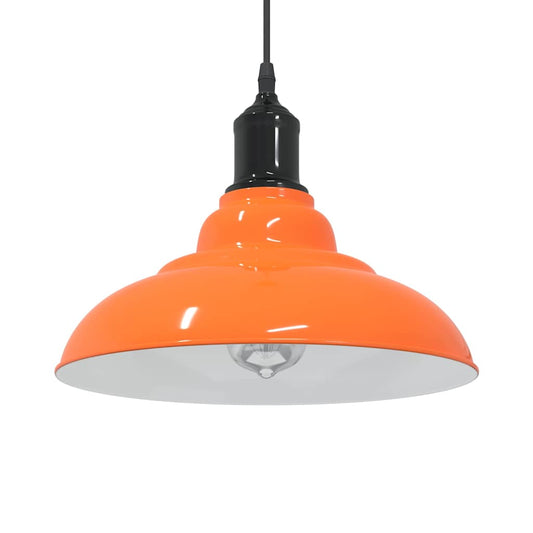 Lampada Sospensione Regolabile E27 Arancio Lucido Ø31cm Metallo