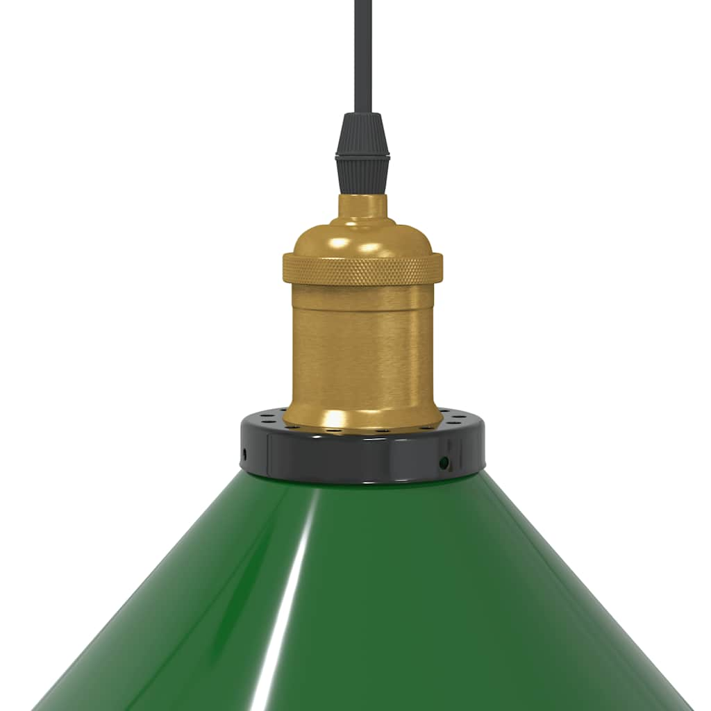 Lampada a Sospensione Regolabile E27 Verde Lucido Ø22cm Metallo