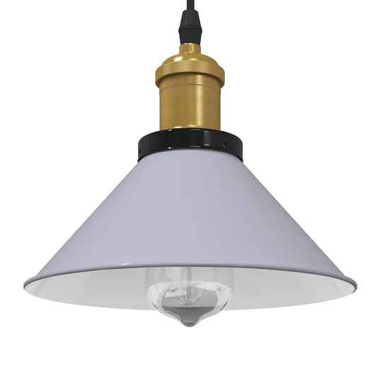 Lampada Sospensione Regolabile E27 Grigio Lucido Ø22 cm Metallo