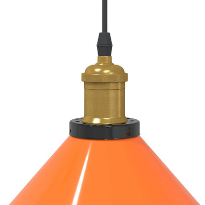 Lampada Sospensione Regolabile E27 Arancio Lucido Ø22cm Metallo