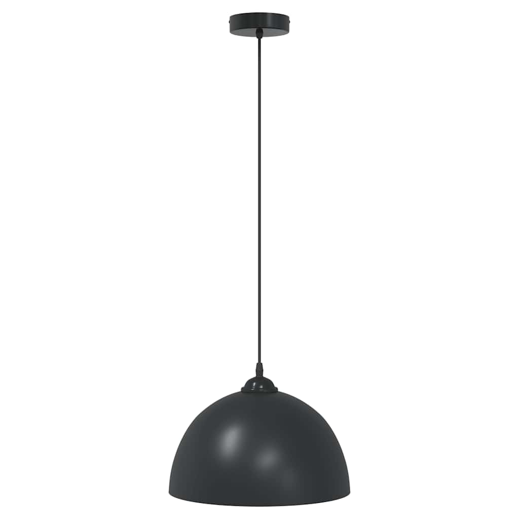 Lampada a Sospensione 2 pz Regolabile E27 Nero Ø 30 cm Metallo