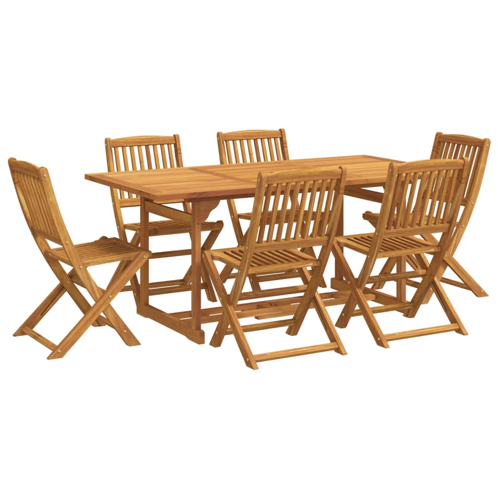Set da Pranzo da Giardino 7pz 180x90x75cm Legno Massello Acacia | homemem39