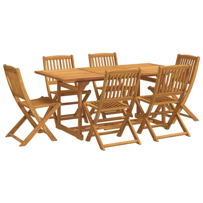 Set da Pranzo da Giardino 7pz 180x90x75cm Legno Massello Acacia | homemem39