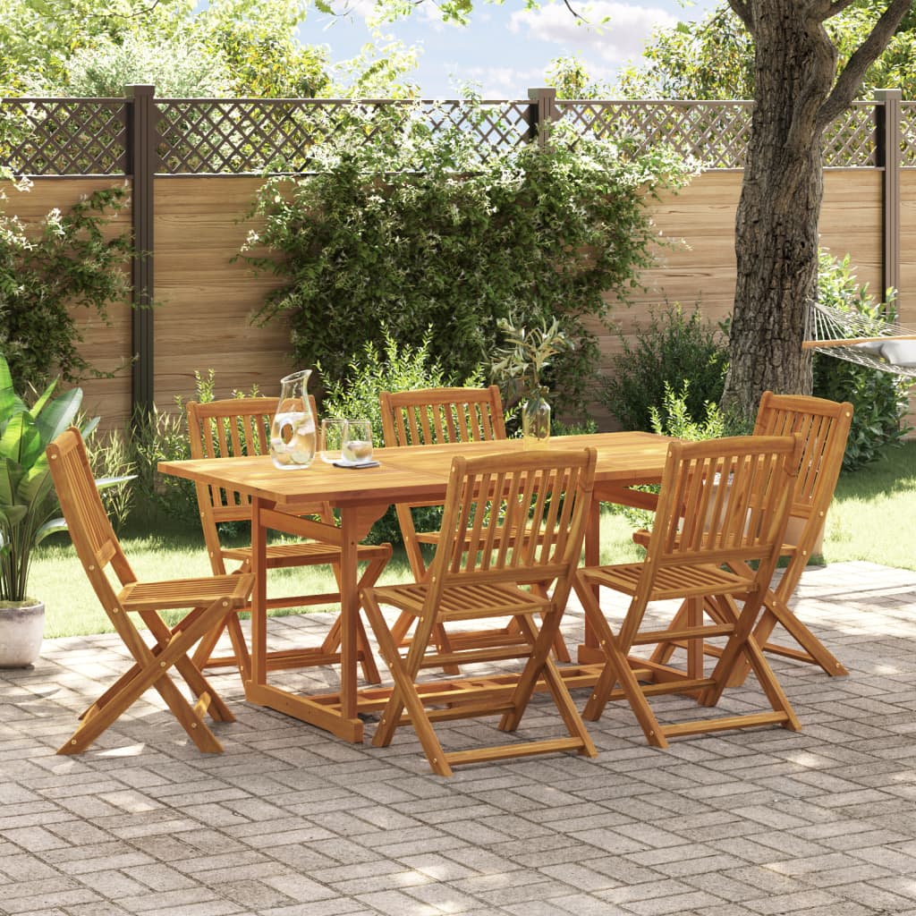 Set da Pranzo da Giardino 7pz 180x90x75cm Legno Massello Acacia | homemem39