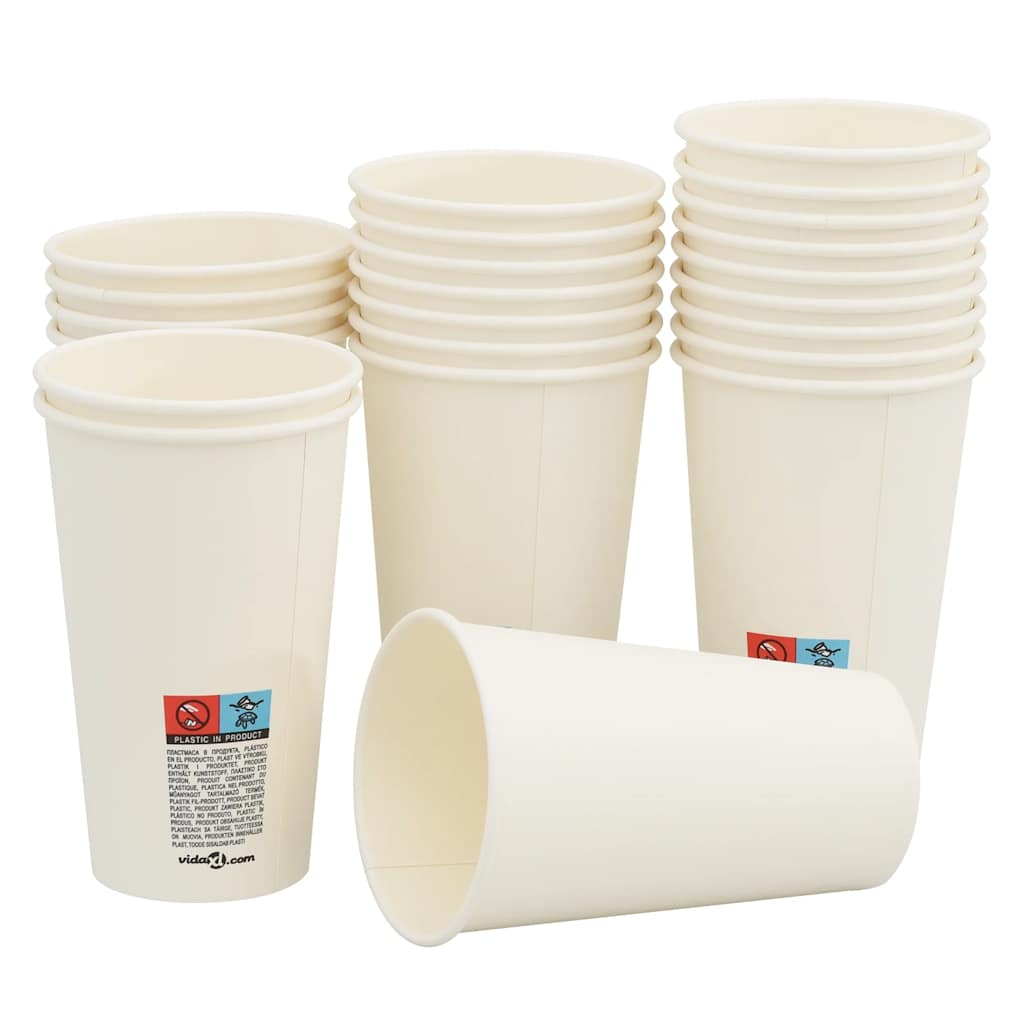 Bicchieri da Caffè in Carta 1000 pz 16oz 400ml Bianco | homemem39