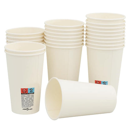 Bicchieri da Caffè in Carta 1000 pz 16oz 400ml Bianco | homemem39