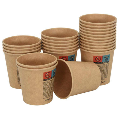 Bicchieri da Caffè in Carta 1000 pz 4oz 100ml Marrone | homemem39