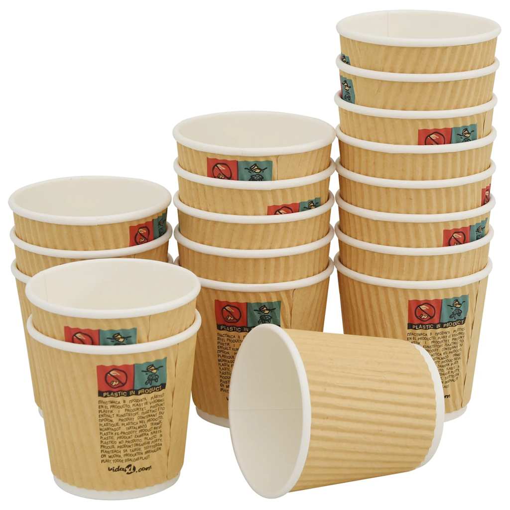 Bicchieri da Caffè in Carta 1000 pz 4oz 100ml Marrone | homemem39