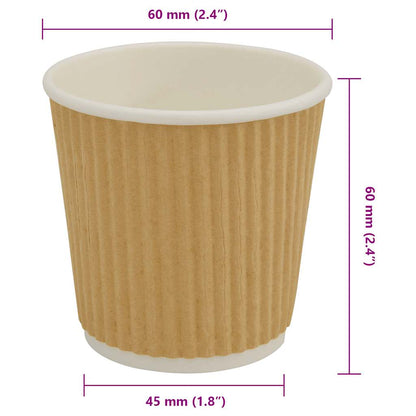 Bicchieri da Caffè in Carta 1000 pz 4oz 100ml Marrone | homemem39