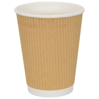 Bicchieri da Caffè in Carta 500 pz 12oz 300ml Marrone | homemem39