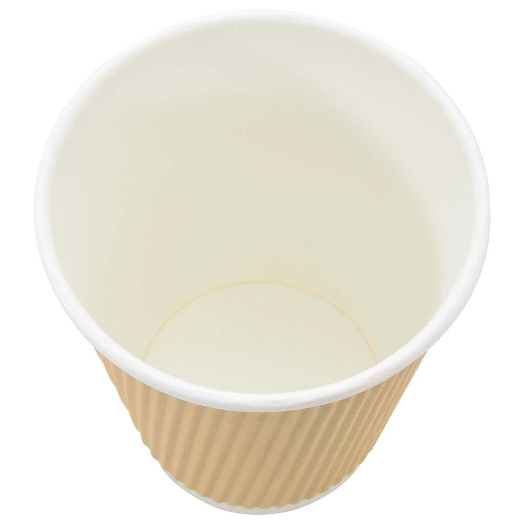 Bicchieri da Caffè in Carta 500 pz 12oz 300ml Marrone | homemem39