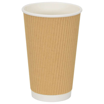 Bicchieri da Caffè in Carta 500 pz 16oz 400ml Marrone | homemem39