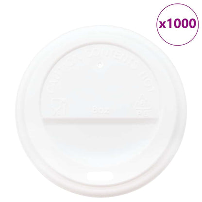 Coperchi Tazze da Caffè Carta Ø80mm 8oz 1000 pz Plastica Bianca | homemem39