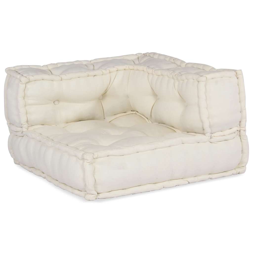 Divano Componibile Crema 70x70x54 in Tessuto | homemem39