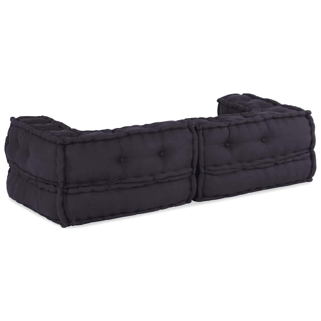 Divano Modulare a 2 Posti Antracite 140x70x36 in Tessuto | homemem39