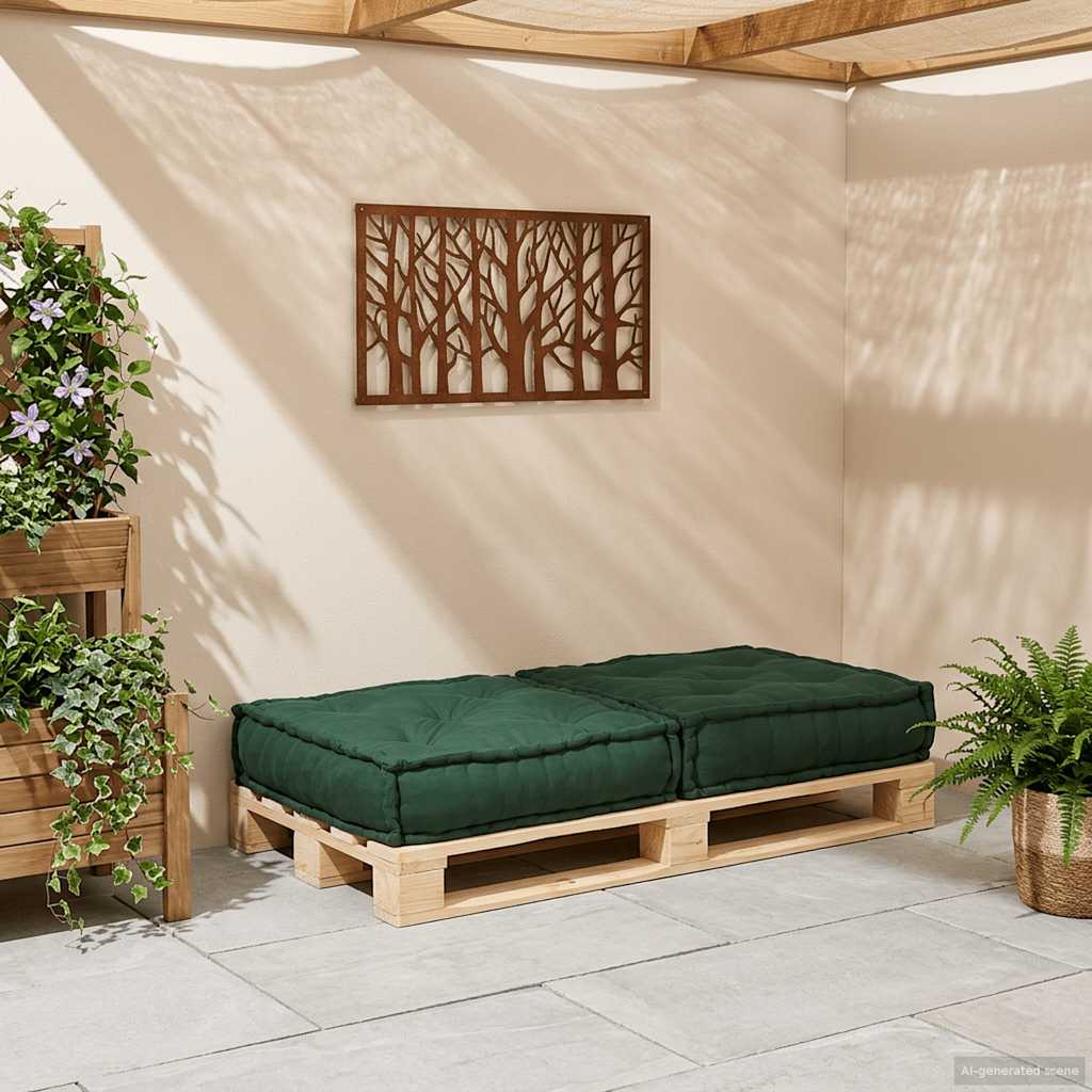 Divano Componibile Verde 70x70x36 in Tessuto