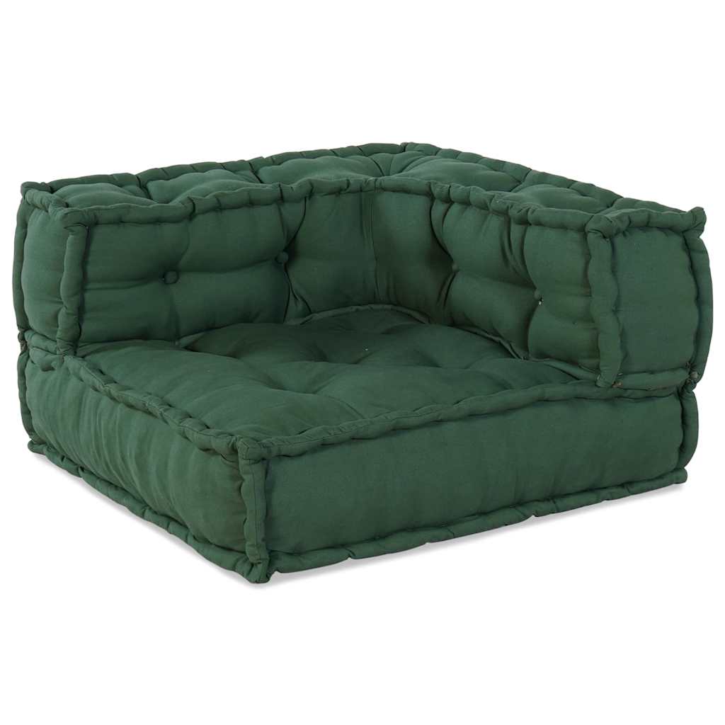 Divano Modulare a 2 Posti Verde 140x70x36 in Tessuto | homemem39