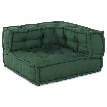 Divano Modulare a 2 Posti Verde 140x70x36 in Tessuto | homemem39