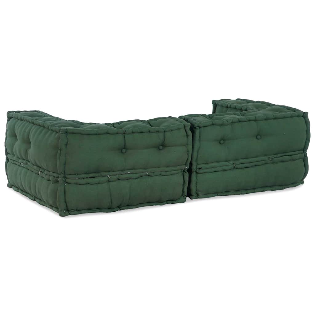 Divano Modulare a 2 Posti Verde 140x70x36 in Tessuto | homemem39