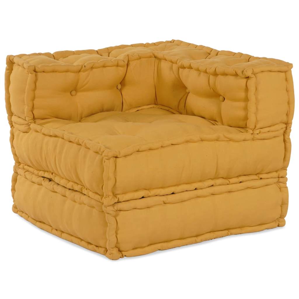 Divano Componibile Giallo 70x70x54 in Tessuto | homemem39