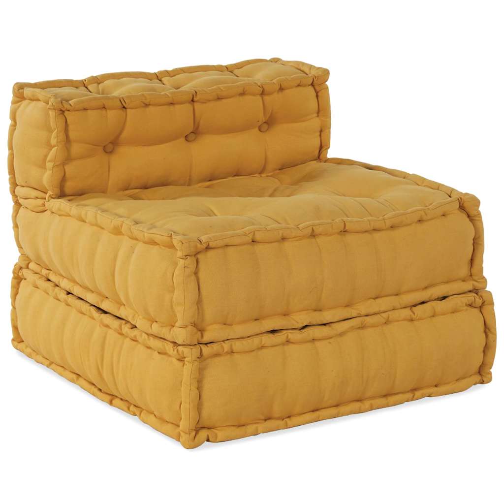 Divano Componibile Giallo 70x70x54 in Tessuto | homemem39