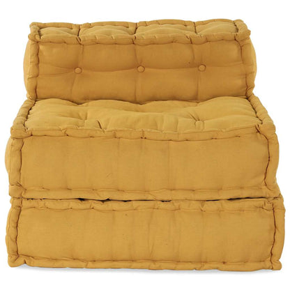 Divano Componibile Giallo 70x70x54 in Tessuto