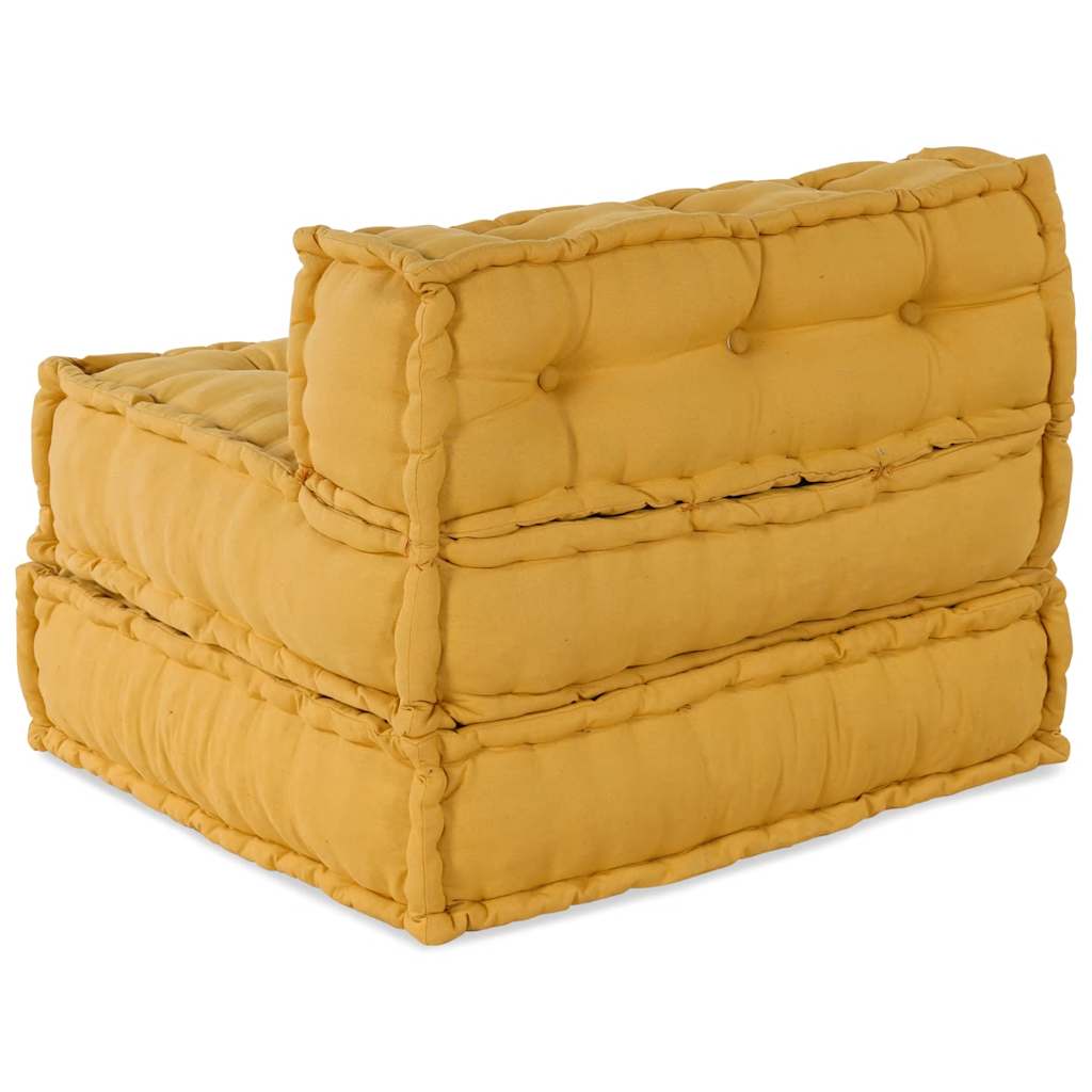 Divano Componibile Giallo 70x70x54 in Tessuto