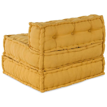 Divano Componibile Giallo 70x70x54 in Tessuto