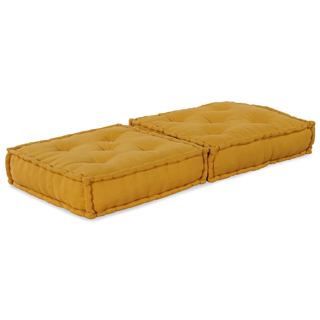 Divano Componibile Giallo 70x70x36 in Tessuto | homemem39