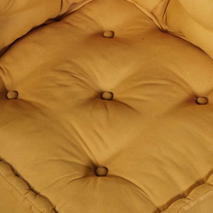 Divano Modulare a 2 Posti Giallo 140x70x36 in Tessuto | homemem39