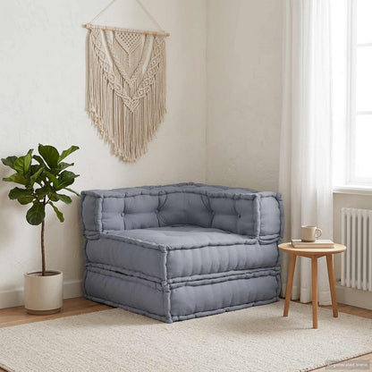 Unità di Divano Modulare Grigio 70 x 70 x 56 cm Tessuto