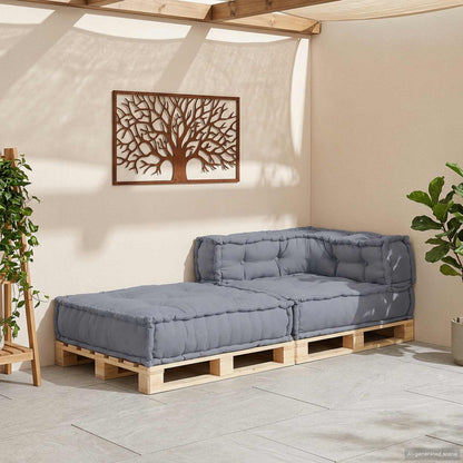 Unità di Divano Modulare Grigio 70 x 70 x 56 cm Tessuto