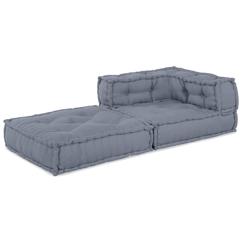 Unità di Divano Modulare Grigio 70 x 70 x 56 cm Tessuto | homemem39