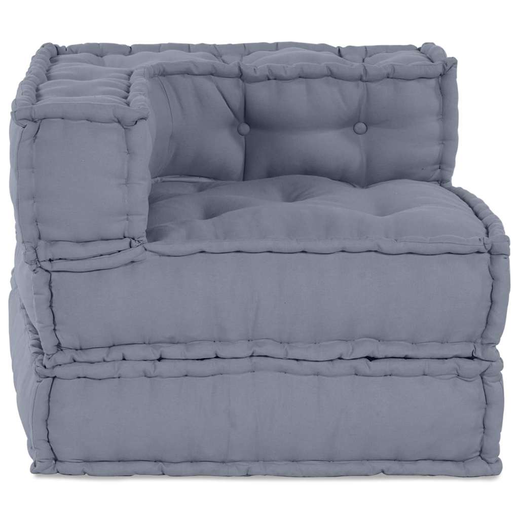 Unità di Divano Modulare Grigio 70 x 70 x 56 cm Tessuto