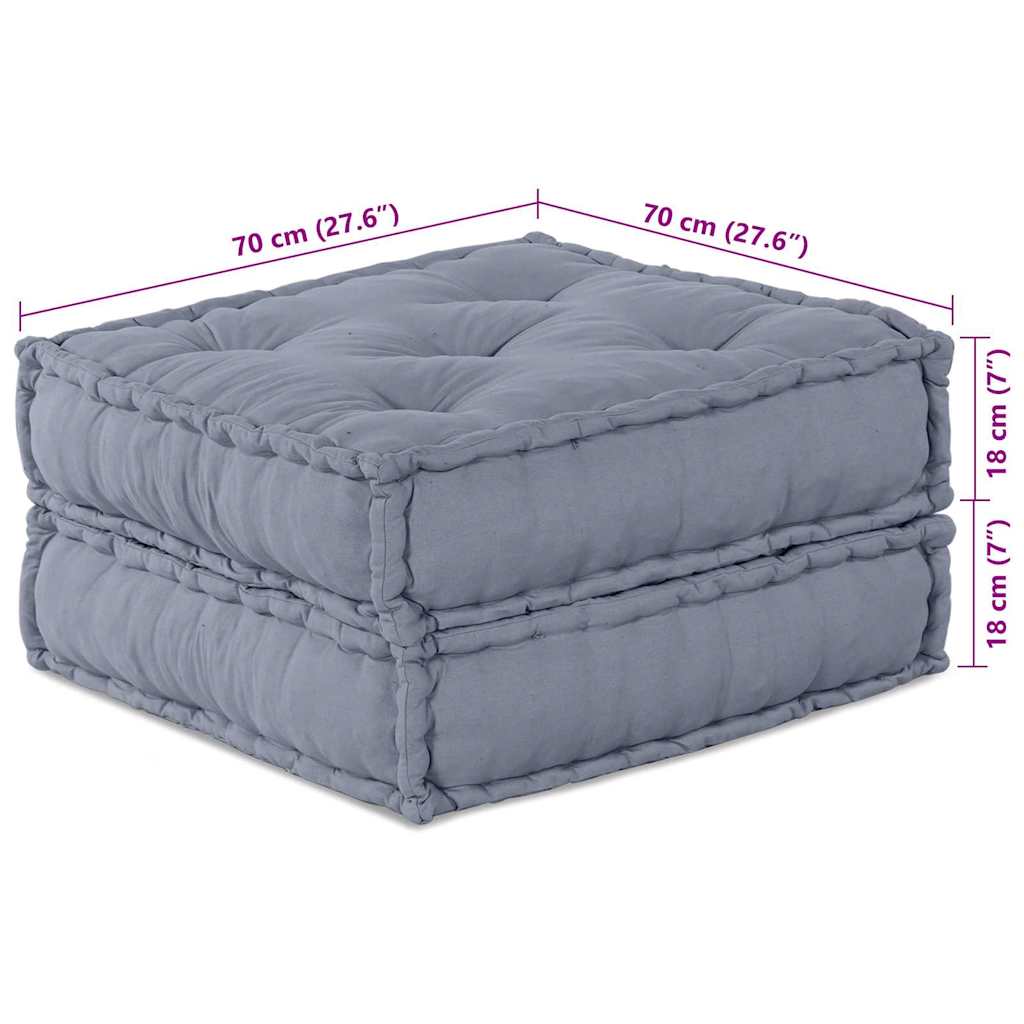 Unità di Divano Modulare Grigio 70 x 70 x 36 cm Tessuto | homemem39