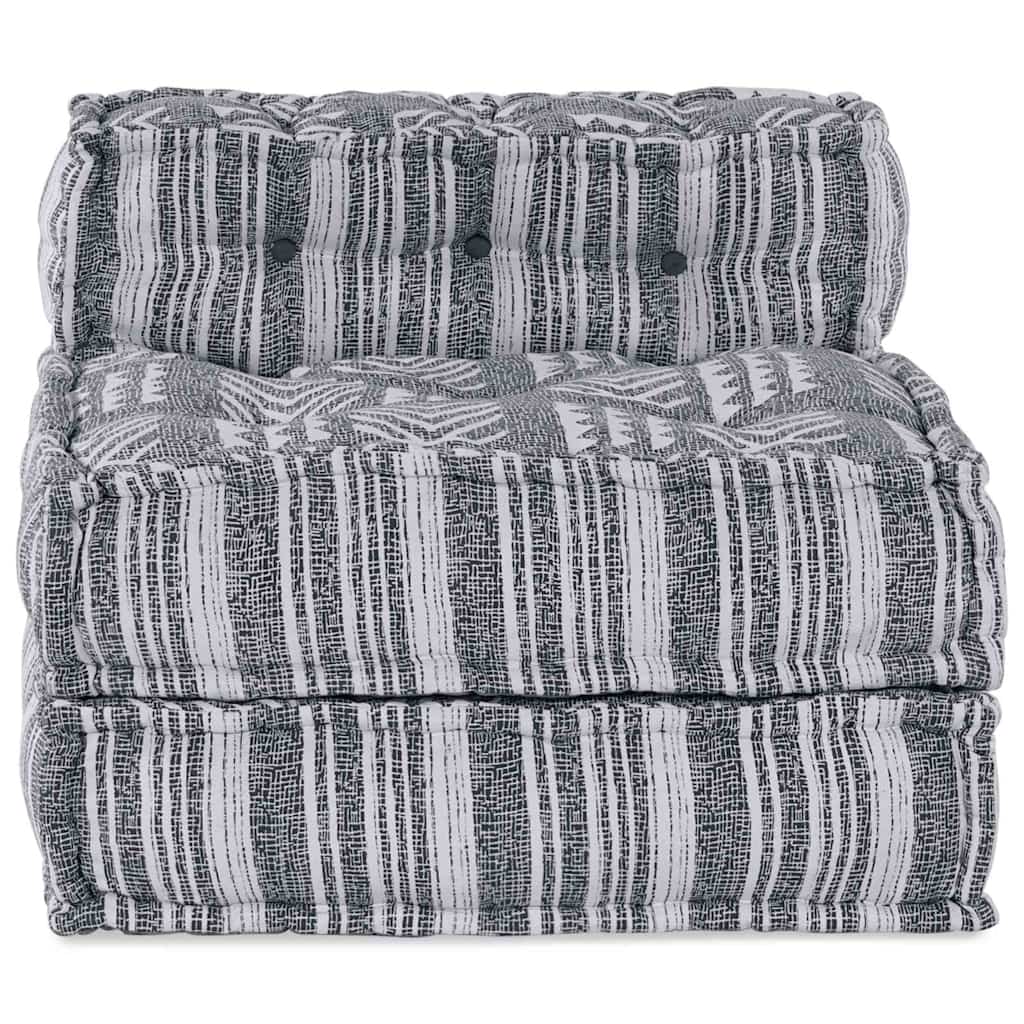 Unità di Divano Modulare Stampa Grigia 70 x 70 x 56 cm Tessuto | homemem39