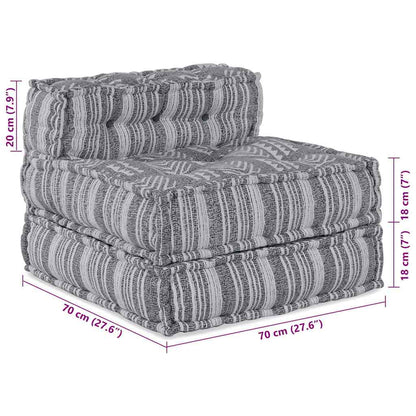 Unità di Divano Modulare Stampa Grigia 70 x 70 x 56 cm Tessuto | homemem39