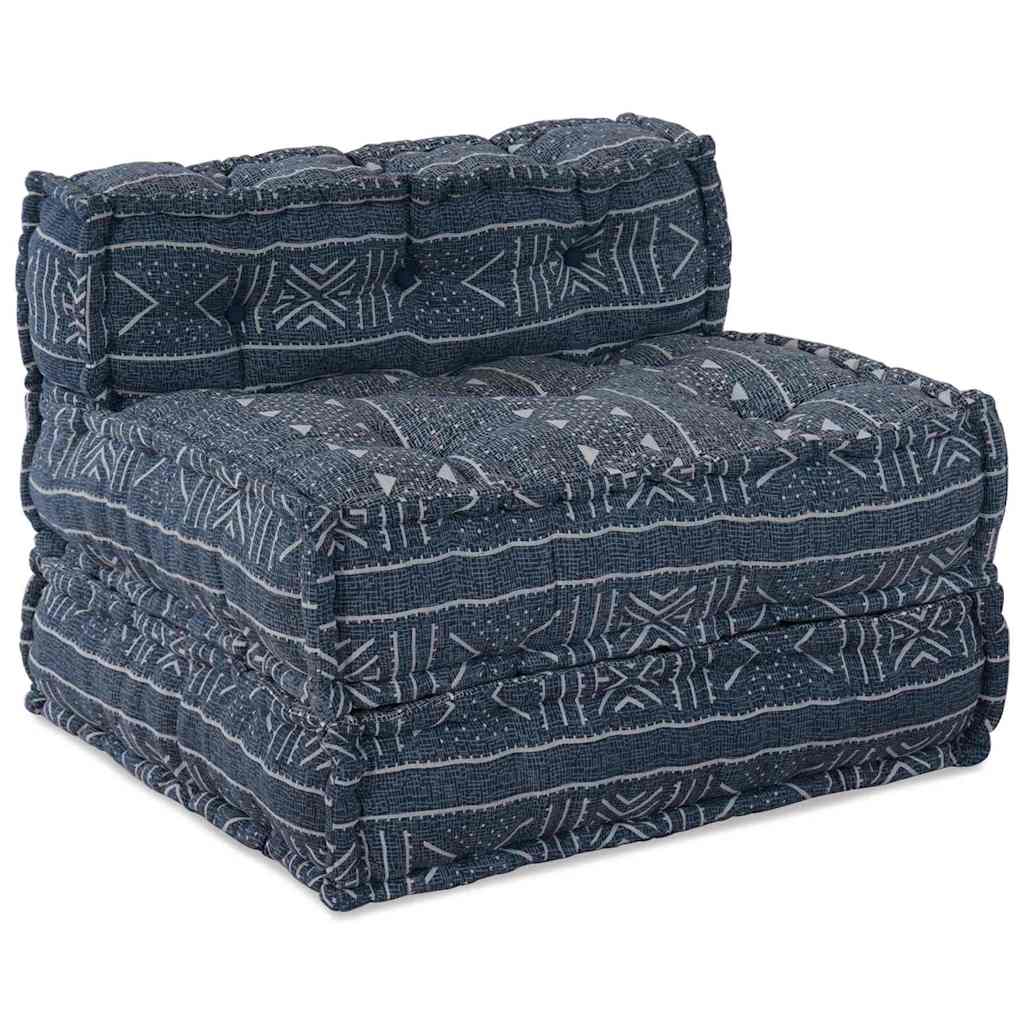 Unità di Divano Modulare Stampa Indigo 70 x 70 x 56 cm Tessuto | homemem39