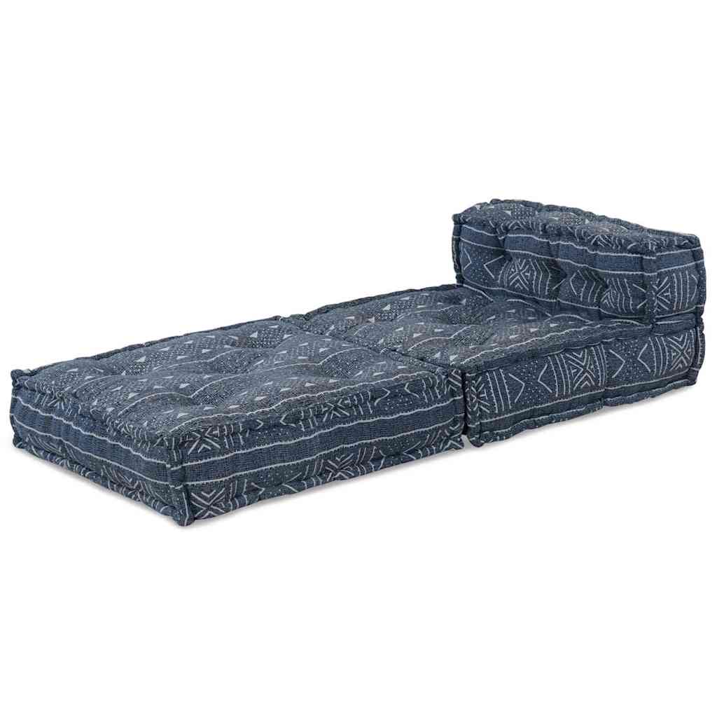 Unità di Divano Modulare Stampa Indigo 70 x 70 x 56 cm Tessuto | homemem39