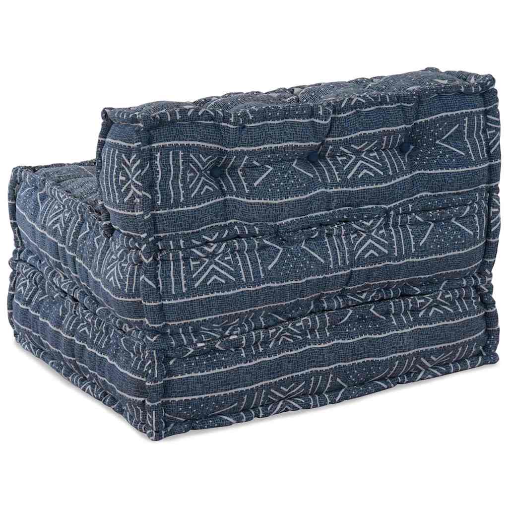 Unità di Divano Modulare Stampa Indigo 70 x 70 x 56 cm Tessuto | homemem39