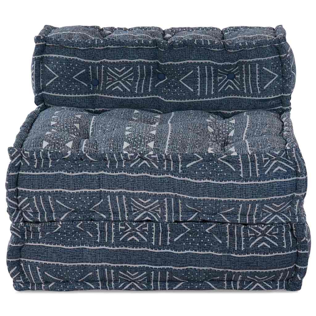 Unità di Divano Modulare Stampa Indigo 70 x 70 x 56 cm Tessuto | homemem39