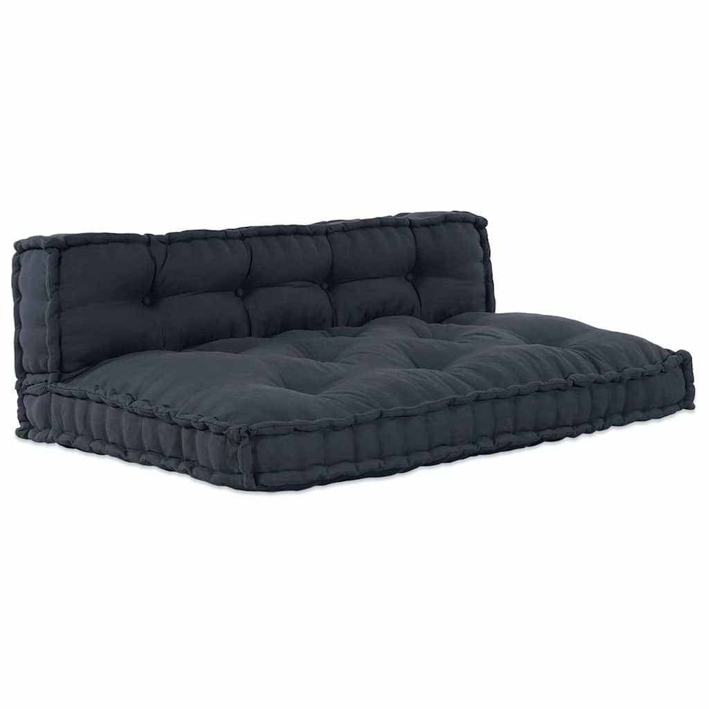 Cuscino per Divano Pallet 2 pcs Antracite 120 x 80 x 38 cm